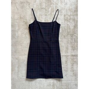 Aritzia Wilfred Classic Check Mini Dress